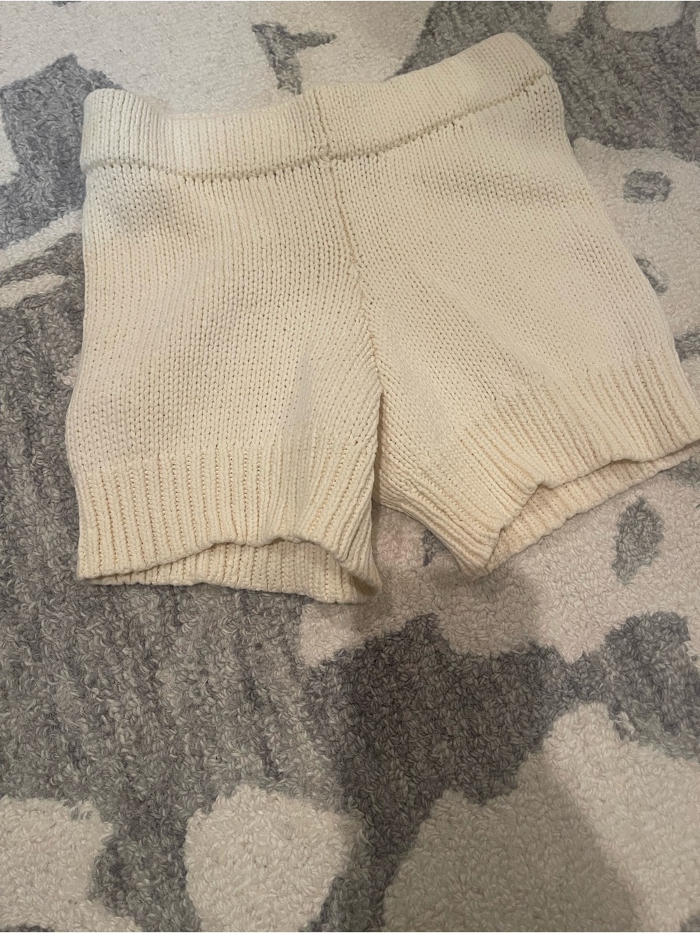 Paloma Cream Knit Shorts
